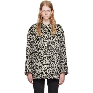 Isabel Marant Odelino leopard-print virgin wool jacket - black - XS