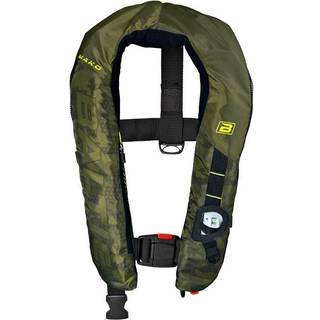 Oppustelig redningsvest til fiskeri Baltic Mako 150N, automatisk, grøn + kulsyrepatron 33 gram, 40 - 150 kg