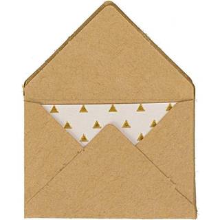 Paper Poetry Mini Briefe Kraftpapier 3x4,5cm 10 Stück - Natur