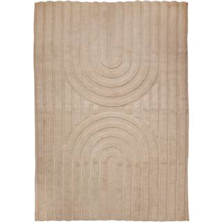 Classic Collection Curve Tæppe 170x230 Cm - Ensfarvede tæpper Uld Natural Beige - CE104NB
