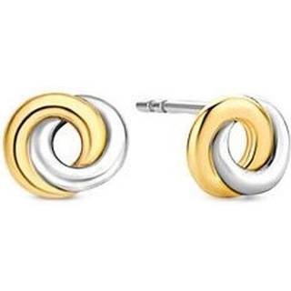 TI SENTO Gold Plated Silver Circle Stud Earrings - F6929
