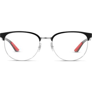 Ray-Ban RX8422 Asian Fit 2861 54 Briller Mænd Black - Black on Silver - 54mm