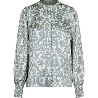 Kala Flower Blur Bluse, Dusty Army, 42