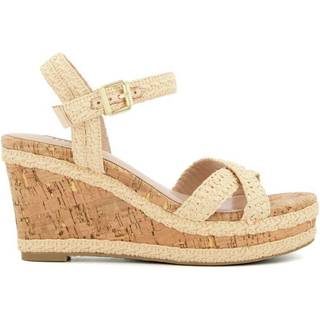 Dune London Dune London Natural Chrome Standard Fit Braided Upper High Wedge Heel Kelisa Sandals