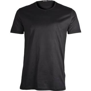 Ermenegildo Zegna Herren T-Shirt schwarz Reine Baumwolle unifarben