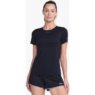 2XU Women's Light Speed Tech Tee Black/Black Reflective, BLACK/ BLACK REFLECTIVE, L