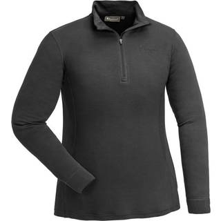 Pinewood - Dame Merino trøje, Abisko Base Layer, Half Zip - L / Smoke Black