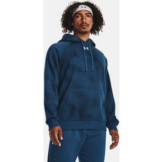 Sweatshirt med hætte Under Armour UA Rival Fleece Printed HD-BLU 1379759-426 Størrelse M
