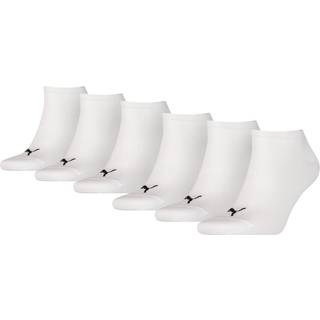 Puma Unisex Sneaker Socks 6 pack, White, Size 47-49, Clothing - White - 47-49