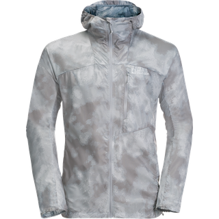 Jack Wolfskin Men's Prelight Windbreaker Silver Grey All Over, XXL