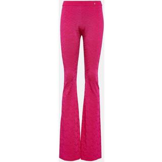 Versace La Greca high-rise flared pants - pink - XXS