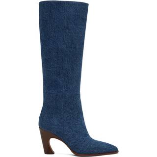 ChloÃ© Oli denim knee-high boots - blue - EU 36