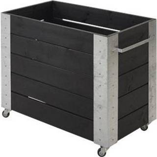 Plus Cubic blomsterkasse 87x50x70cm m/hjul sort 18244-15