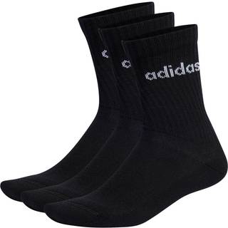 Linear Crew Cushioned sokker, 3 par - Black / White - 37-39