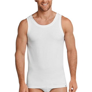 Schiesser Herren Tanktop weiß Baumwolle & Mix unifarben
