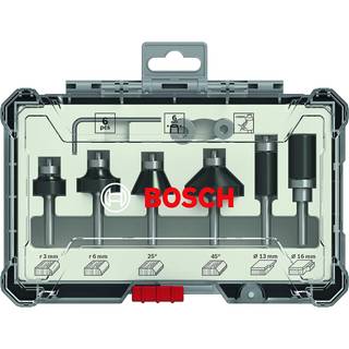 BOSCH Bitsæt til fræsejern, 6 dele, Trim&Edging, skaft på 6 mm