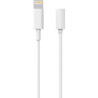 Sinox Pro lightning kabel til mini jack adapter - hvid (På lager i varehus)