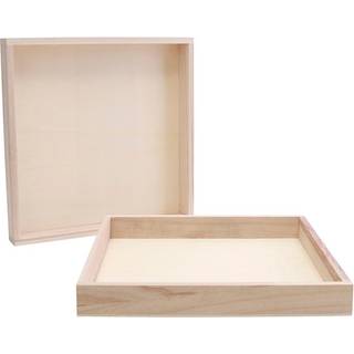 Elegant trærammer 24,5x24,5 cm - 10 stk.