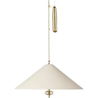 Gubi - A1967 Pendant Base: Brass, Shade: Canvas - Pendellamper - Paavo Tynell - Beige