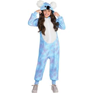 Party City Blue Koala Onesie -kostume til b?rn - kostume i ?t stykke inkluderer jumpsuit & vedh?ftet hovedstykke til drenge og piger - kostumer t