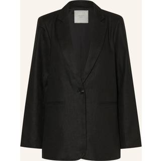 Ivery Heavy Linen Blazer, Sort, 42