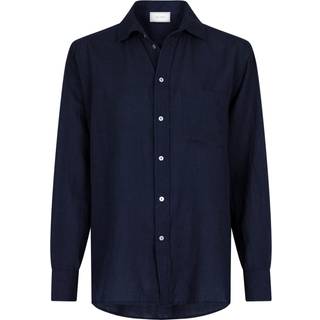 Dalma Linen Skjorte, Navy, 36