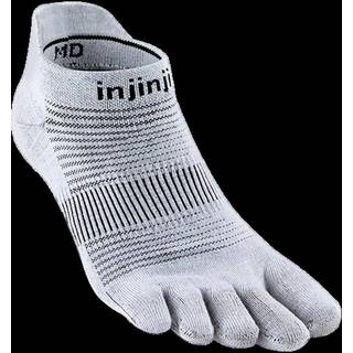 Injinji Men's Run Lightweight No-Show Grey, Gray, M