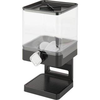 Honey-Can-Do Zevro Compact Dry Food Dispenser Single Control Black/Chrome