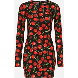 Dolce&Gabbana Cherry printed minidress - black - L