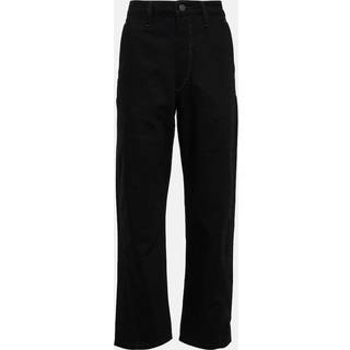 Lemaire Mid-rise slim-straight jeans - black - XXS
