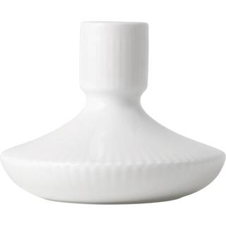 Royal Copenhagen - White Fluted Lysestage 8 cm - Lysestager - Hvid