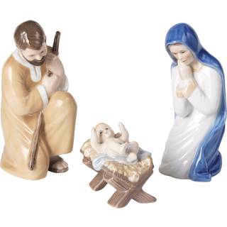 Royal Copenhagen - Figurine Krybbespil; Josef, Jomfru Maria og Jesubarnet