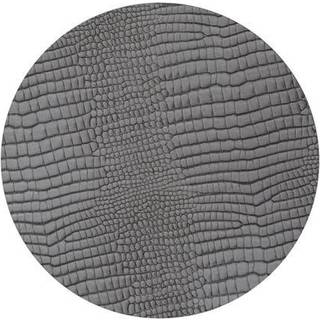 LindDNA - Rund dækkeserviet - silver/croco - 40 cm
