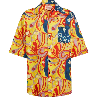 Marni x No Vacancy Inn printed cotton shirt - multicoloured - EU 39