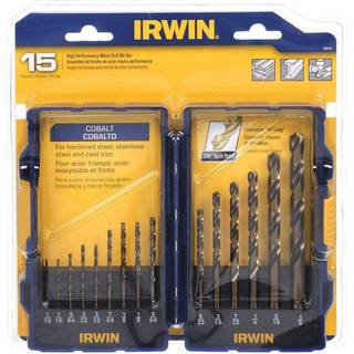 Irwin Tools Irwin Drill Bit Set Cobalt Alloy Steel 15-Piece (316015)