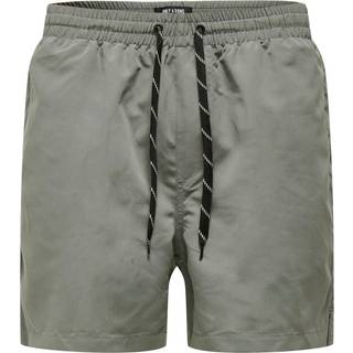 ONLY & SONS Badeshorts i Castor Gray til herre
