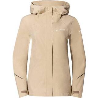 Vaude Women's Yaras Jacket V Regnjakke Damer størrelse 38 farve beige