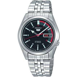 Seiko 5 Automatic Black Dial Stainless Steel Men's Watch SNK375K1