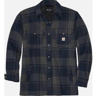 Carhartt flannel skjortejakke navy m/tern, XXL 105939412-XXL