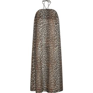 Ganni Leopard-print voile maxi dress - multicoloured - XS