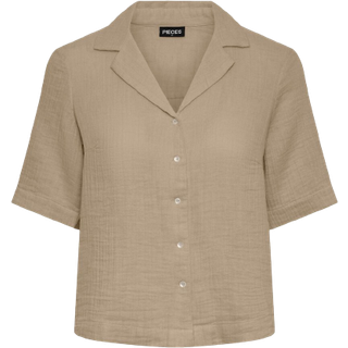 Pieces - Pcstina 2/4 Shirt - Bluser og skjorter til kvinder - Nomad - XL