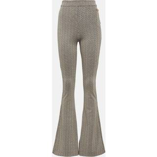 Balmain Monogram jacquard flared pants - multicoloured - S