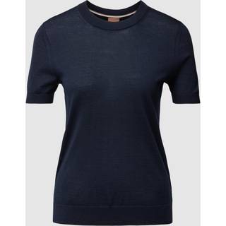 Sweater med korte ærmer i merinould