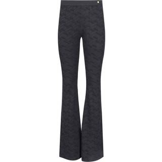 Versace Greca intarsia high-rise flared pants - black - XXS
