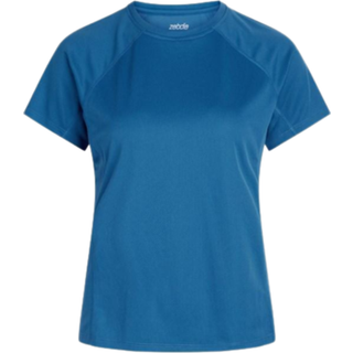 Zebdia Sports SS Tee M Dame - Blå T-shirt til løb med åndbarhed og komfort