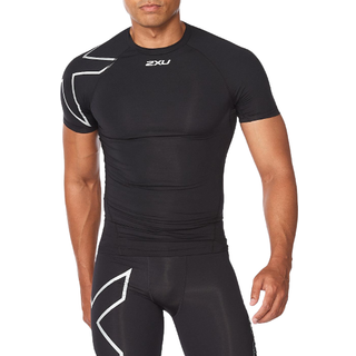 2XU Men's Core Compression Short Sleeve Black/Silver, M