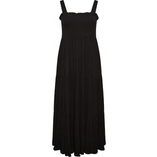 Yours Curve Yours Curve Black Shirred Strappy Sundress