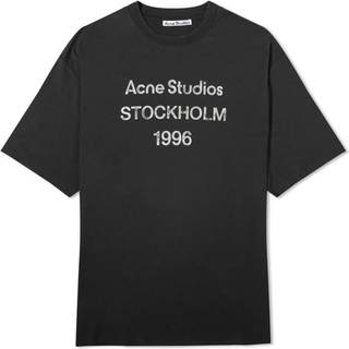Acne Studios Logo-print cotton-blend T-shirt - black - EU 37