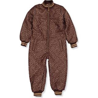 Mikk-Line - Termodragt Duvet Suit Glitter m. Fleece - Decadent Chocolate - 110