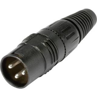 Hicon HI-X3MT XLR-stik Stik, lige Poltal: 3 Sort 1 stk